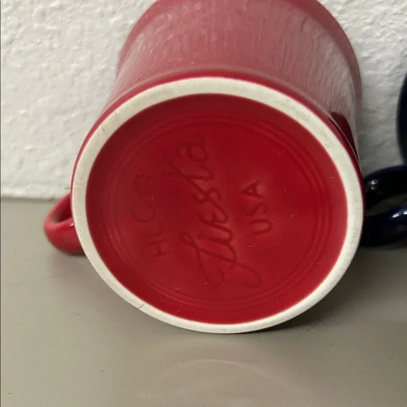 Fiesta Vibrant Red and Navy/cobalt Mug Duo - Picture 2 of 6